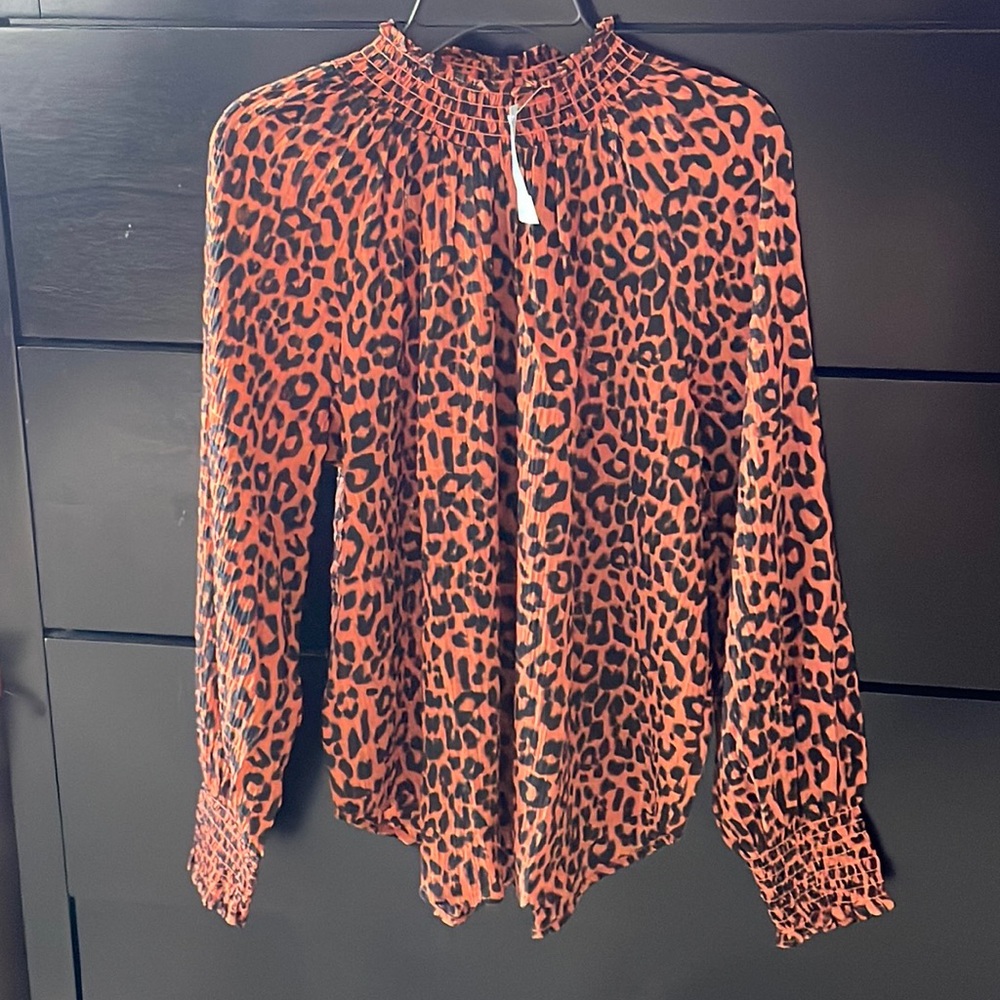 Loft Animal Print Top - Picture 1 of 4